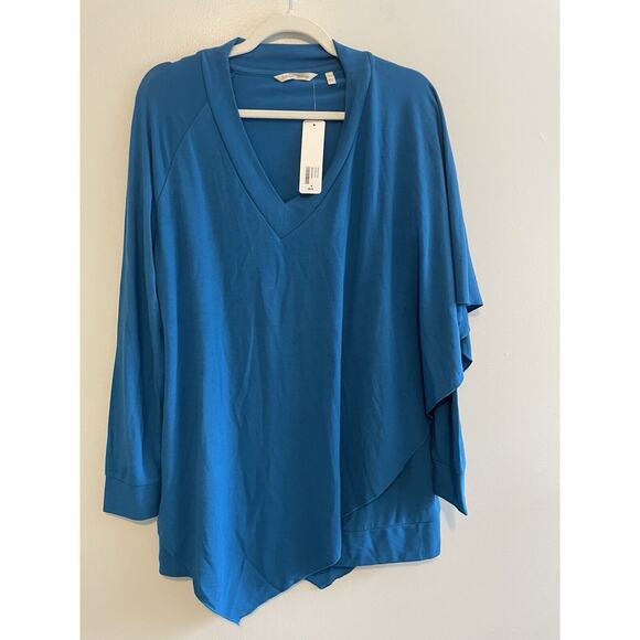 NWT $90 Soft Surroundings Size M Madeline Tunic Long Sleeve Layered Asymmetric - Picture 1 of 7